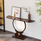 Wood Console Table for Entryway or Living Room, Circle Design - Image 7