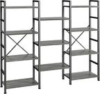 SUPERJARE Triple Bookshelf, Bookcase by SUPERJARE