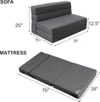 ANONER Folding Sleeper Chair Sofa Bed - Image 3