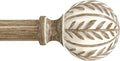 QDWIS Boho Wood Curtain Rods for Windows 48 to 84 inch, Rustic Decorative by Unknown