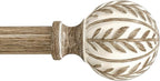 QDWIS Boho Wood Curtain Rods for Windows 72 to 144 inch, Rustic Decorative by Unknown