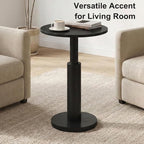 LAATOOREE Round Side Tables Set of 2, Pedestal Drink Table, Spacious Top - Image 4