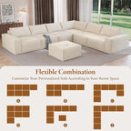 Vesgantti 143.7" Oversized Boneless Couch, Modern 7 Seater Modular Sectional - Image 7