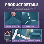 ZNSAYOTX Oversized Velvet Couch Cover 4 Piece Stretch Sofa Covers - Image 4