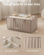 Blissful Diary Baby Diaper Caddy Organizer, Stylish Storage Basket - Image 3