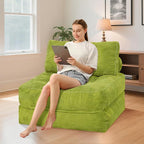 HABUTWAY Folding Sofa Bed, Convertible Sleeper Chair Bed w/Dual-Pillow & Handle - Image 3
