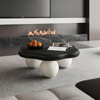 35" Cloud Coffee Table with 3 Ball Legs, Modern Minimalist Petal Center Table - Image 5
