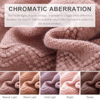 BOURINA Coral Pink Throw Blanket 50x60 Inches Throw Textured Solid Soft Sofa - Image 7
