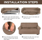 Peryiter 2 Pcs Sofa Covers Couch and Loveseat Covers Set Stretch Sofa Slipcover - Image 3