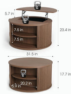 SULIVES Round Coffee Table - Image 2