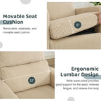 Swivel Rocker Recliner, Oversized Manual Nursery Glider Rocking Recliner Chair - Image 5