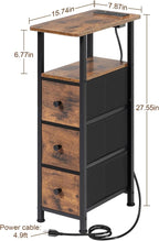 LOAKEKEL Narrow End Tables Living Room Set of 2 - Image 3