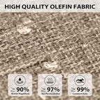 Sundale Outdoor Olefin Quilted Lounge Cushion Set of 4, Patio Foldable Chaise - Image 2
