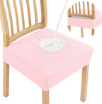 Smiry Waterproof Seat Covers for Dining Room Chairs Set of 2, Stretch Jacquard by Smiry
