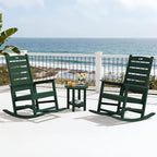 SERWALL Outdoor Rocking Chair Set of 4, Oversized HDPE Patio Rocking Chair - Image 10