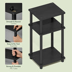 Furinno JUST Side Table, 3-Tier End Table, Open Shelves Night Stand, Bedside - Image 4