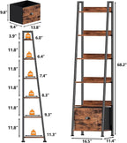 Furologee 6 Tier Ladder Shelf, Ladder Bookshelf - Image 3