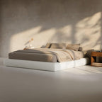 RECCI AirFrame Half-Moon Upholstered Queen Platform Bed Frame, Velvet Curved - Image 7