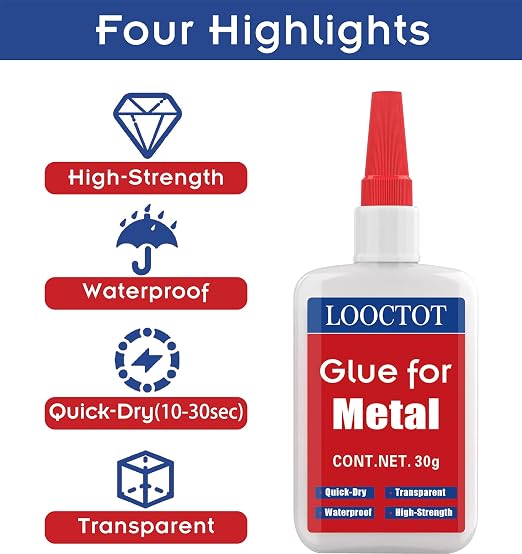 LOOCTOT 30g Metal Glue, Small Piece Metal Repair, Super Instant Glue Bonding - Image 4