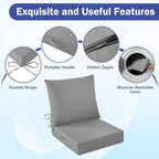 IASEAHK Outdoor Seat Cushion Set, Waterproof & Fade Resistant Patio Chair - Image 5