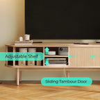 LINSY HOME 58" Fluted TV Stand for TVs up to 65 Inch, Mid Century Modern - Image 7