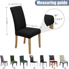BIETYONE Stretch Dining Chair Covers Set of 6, Soft Removable Washable Kitchen - Image 5