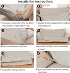 Turquoize Stretch Sofa Slipcover 2 Pieces Sofa Cover Couch Cover - Image 6