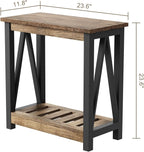ChooChoo Farmhouse End Table, Narrow Side Table, Slim End Table - Image 3