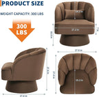 Garvee Ultra-Plush Swivel Accent Chair, 360° Barrel Lounge Chair - Image 3