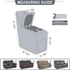 ANARACHON Leather Look Recliner Console Cover - Image 2