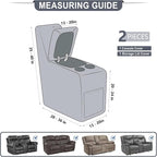 ANARACHON Leather Look Recliner Console Cover - Image 3