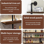 Wall Mounted Solid Wood Wine Rack, Large Wine Rack - Image 4