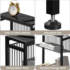 End Table for Small Space, 3-Tier Narrow Side Table - Image 7