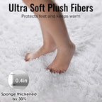 PAGISOFE White Fluffy Shag Area Rugs - Image 7