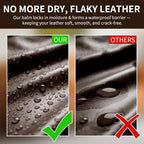 Leather Recoloring Balm with 100ml Mink Oil, Dark Brown Leather Repair Kit and - Image 4