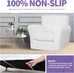 ZNSAYOTX Oversized Velvet Couch Cover 4 Piece Stretch Sofa Covers - Image 5