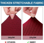 Smiry Waterproof Seat Covers for Dining Room Chairs Set of 8, Stretch Jacquard - Image 4