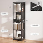 BROTTAR Glass Display Cabinet, 4-Tier Curio Cabinets - Image 2