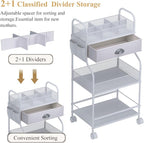 Baby Diaper Caddy Cart Organizer -3 Tier, Bedside Nursery Essentials Organizer - Image 3