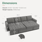 HONBAY Modular Sectional Sleeper Sofa - Image 2