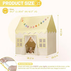 Kids Play Tent Indoor: Mat, Tassel Garland, Star Lights - Image 5