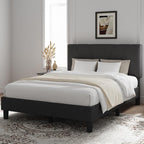 Novilla Queen Bed Frame with Headboard, Bed Frame Queen Size with Wood Slats - Image 3