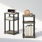 Furinno Just 3-Tier Turn-N-Tube Open Storage Nightstand, Plastic Poles - Image 6