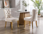 KCC Velvet Dining Chairs Set of 2, Upholstered High-end Tufted Dining Chair - Image 10