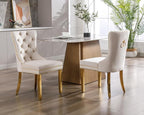 KCC Velvet Dining Chairs Set of 4, Upholstered High-end Tufted Dining Chair - Image 10
