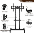 Mobile TV Stand Rolling TV Cart Floor Stand - Image 4