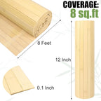 2 Pack Bamboo Wall Panel for Interior Wall Decor, Renewable Pole Wrap - Image 2