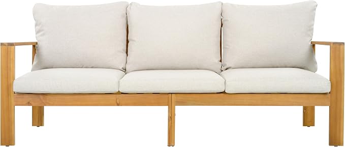 Christopher Knight Home Kayahs 4 Pieces Acacia Wood Furniture Set, Patio - Image 6