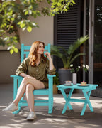 SERWALL Folding Outdoor Side Table Set of 4, Small Adirondack Side Table - Image 8