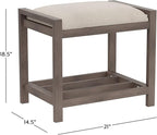 Hillsdale Furniture Amelia Vanity Stool, Antique Gray - Image 5